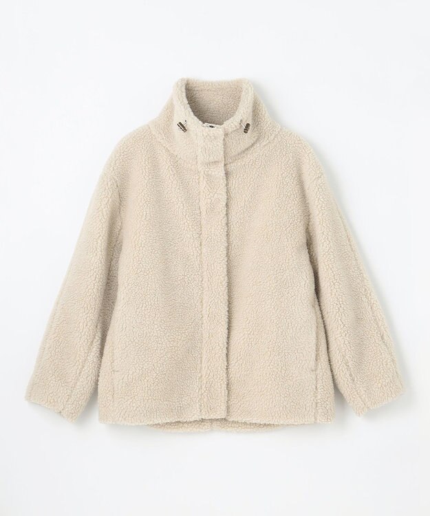 ANY 【洗濯機可能】ボアスタンドカラーブルゾン エクリュ