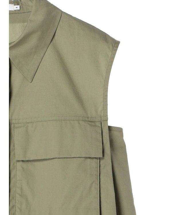 AMERICAN HOLIC ノースリーブＷポケットシャツ Khaki