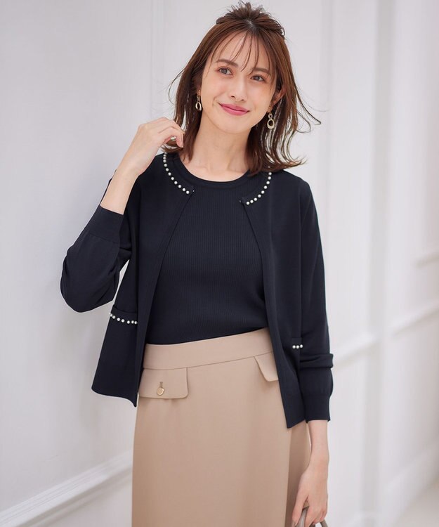 ANY SIS 【AIコラボ】リブインナー アンサンブル ネイビー