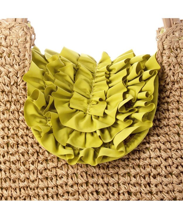 UNBILLION カシュカシュ cachecache / フリルフラップクロッシェトート グリーン