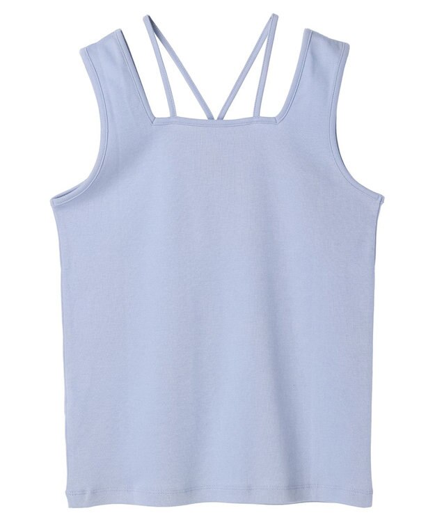 CRAFT STANDARD BOUTIQUE 前後2WAYスクエアデザインタンクトップ Sax