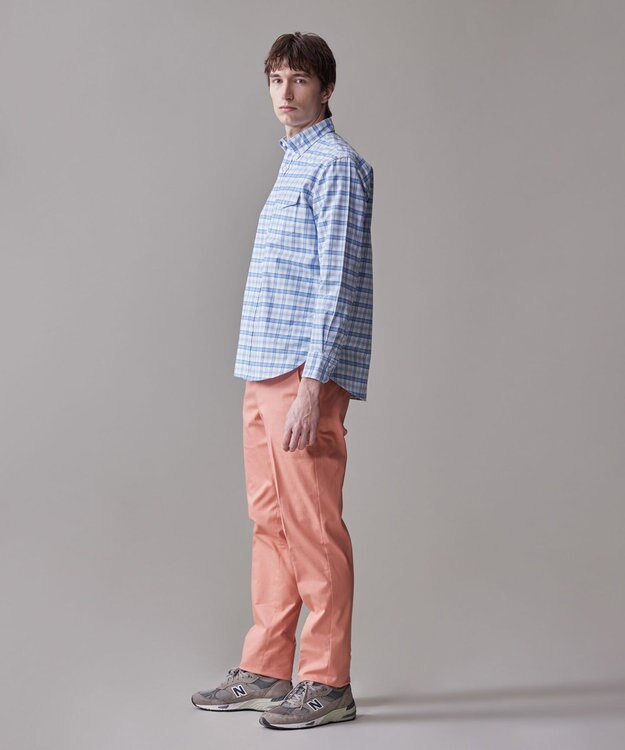 J.PRESS MEN 洗練されたデザインと機能性【ストレッチ】トリコチン ステムテーパード パンツ ライトオレンジ系