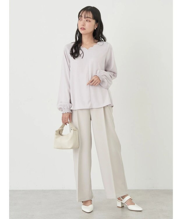 earth music&ecology ストレートパンツ Light Beige
