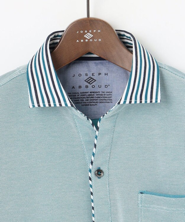 JOSEPH ABBOUD 【キングサイズ・オーガニックコットン】クールダディ ポロシャツ ターコイズブルー系