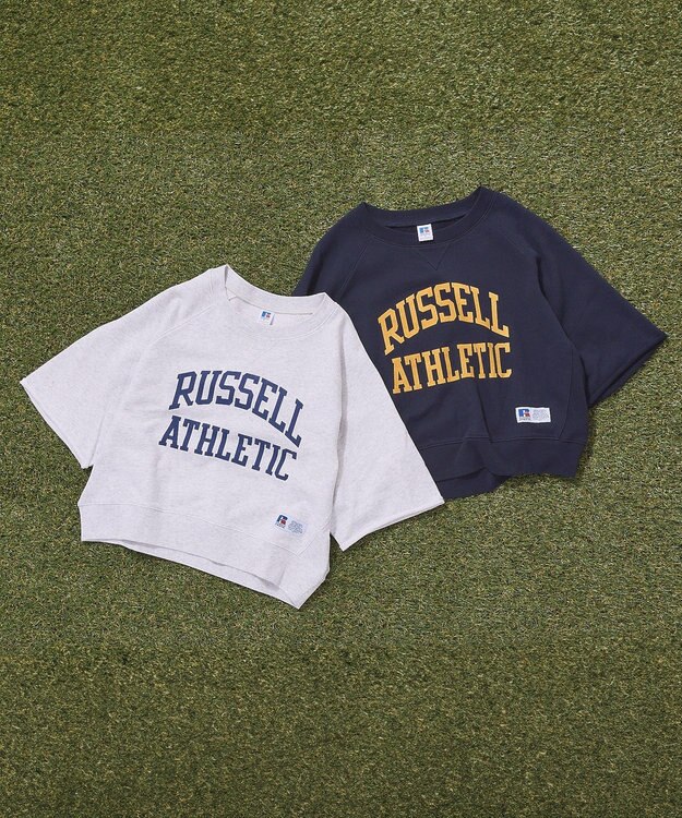 AMERICAN HOLIC 【RUSSELL】ロゴ半袖スウェット Gray Mixture