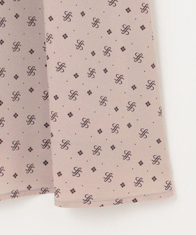 ANY SIS 【洗える】2WAYボウプリント ワンピース ベージュ系