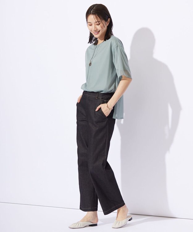 J.PRESS LADIES L 【WEB限定】シアーレイヤード ツイン カットソー 【WEB限定】ミストグリーン系