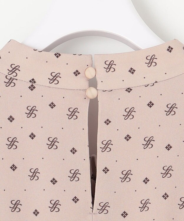 ANY SIS 【洗える】2WAYボウプリント ワンピース ベージュ系