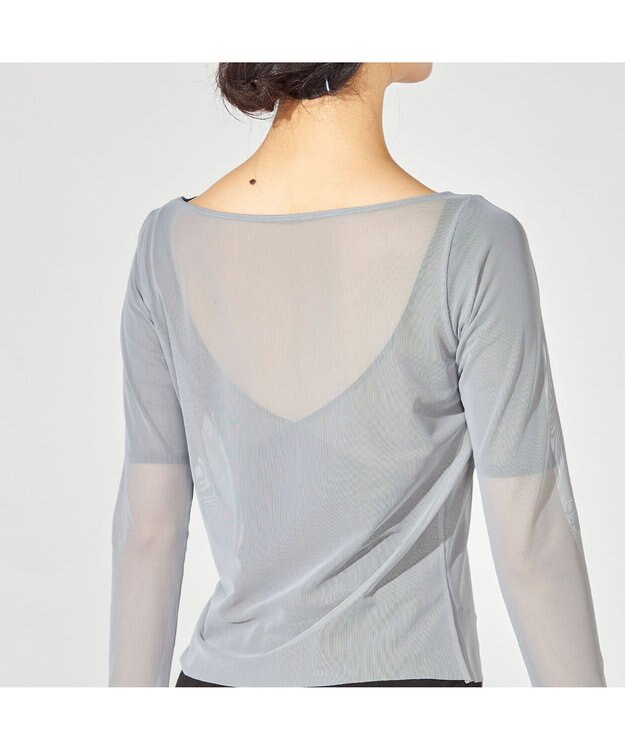 Chacott チュールトップ アッシュグレー