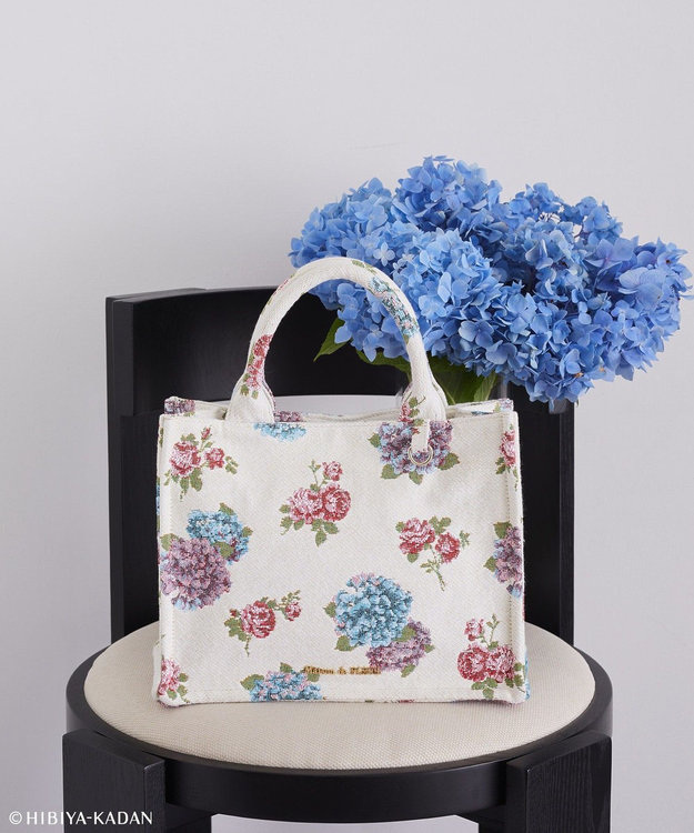 Maison de FLEUR 日比谷花壇コラボ ゴブランスクエアトート Ivory