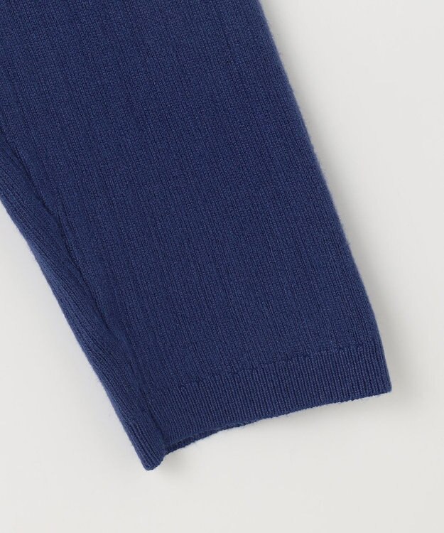 ANY 【洗濯機可】ランダムリブハイネックニット ロイヤルブルー