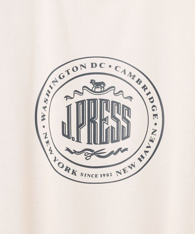 J.PRESS MEN 【WEB限定】オーバルロゴ Tシャツ ベージュ系