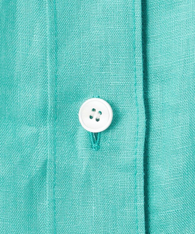 23区 【エステータ】チンツリネン オーバーサイズ シャツ ターコイズブルー系