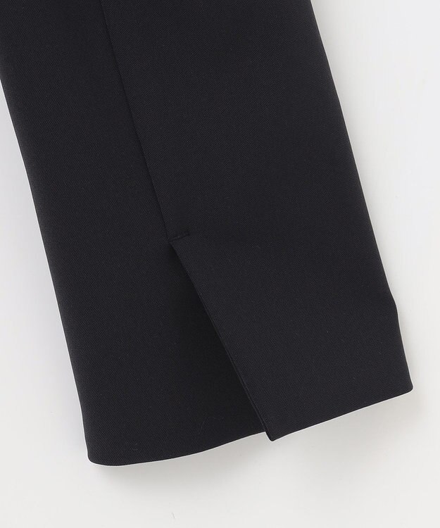 #Newans 【セレモニーにも】ベルト付ノーカラージャケット ネイビー系