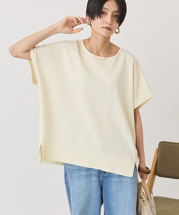 AMERICAN HOLIC ウォッシャブル デイリーニットプルオーバー Yellow