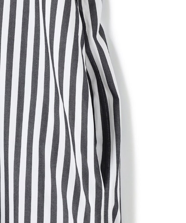 BEIGE， PERSIMMON / シャツワンピース Black Stripe