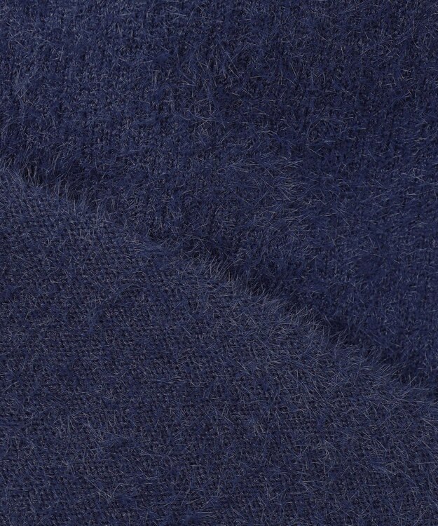 ANY L フェザーカーディガン×ニットスカートセットアップ ネイビー