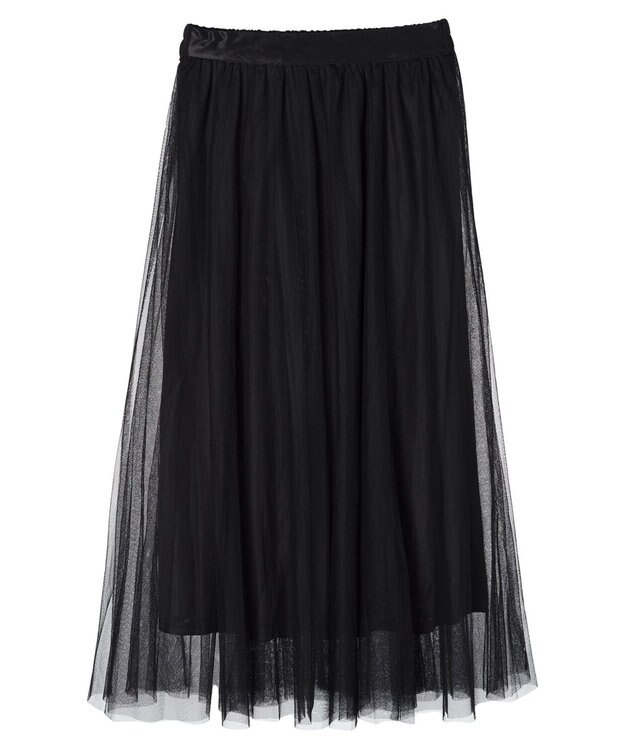 earth music&ecology チュールスカート Black