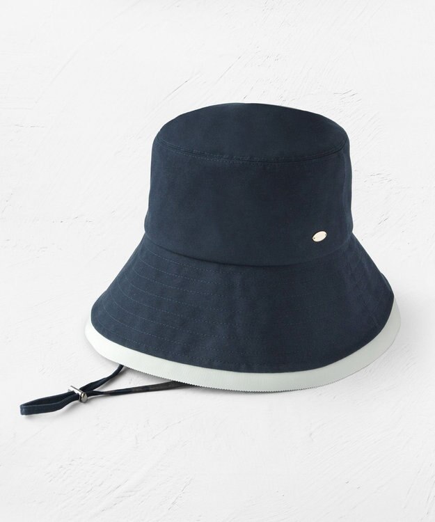 TOCCA 【サイズ調整可】TRIM RIBBON BUCKET HAT コットン バケットハット ネイビー系