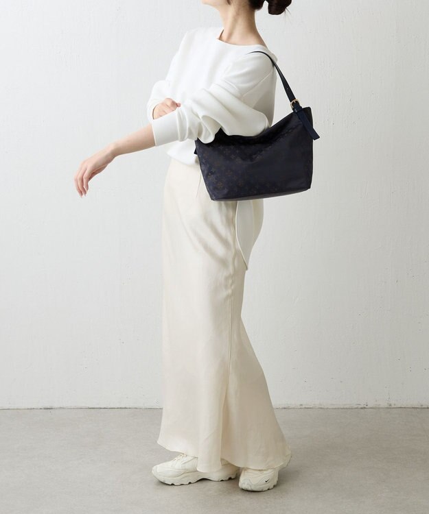 russet ナイロンジャガード2WAYワンハンドルトートバッグ(SF-268) Purple/BR