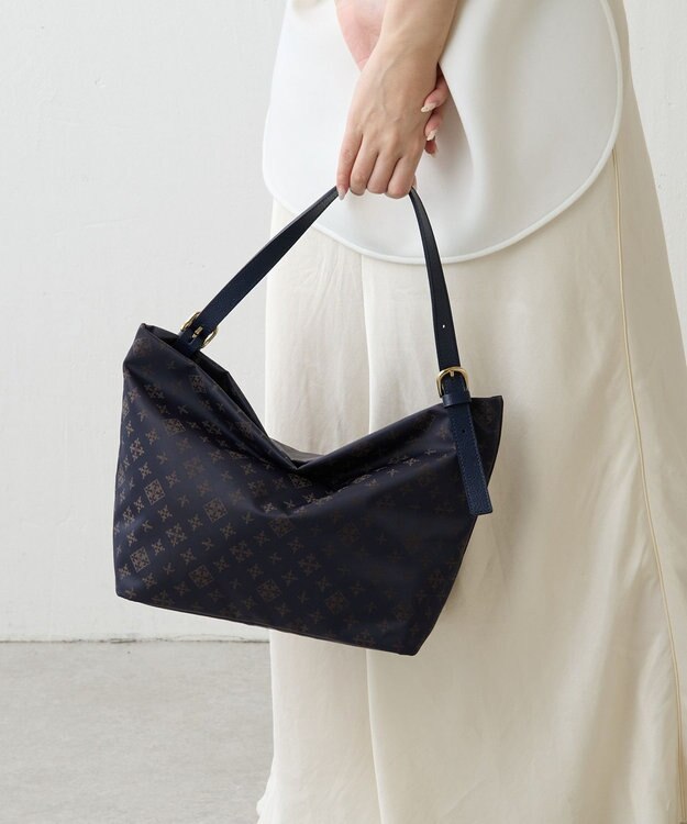 russet ナイロンジャガード2WAYワンハンドルトートバッグ(SF-268) Purple/BR