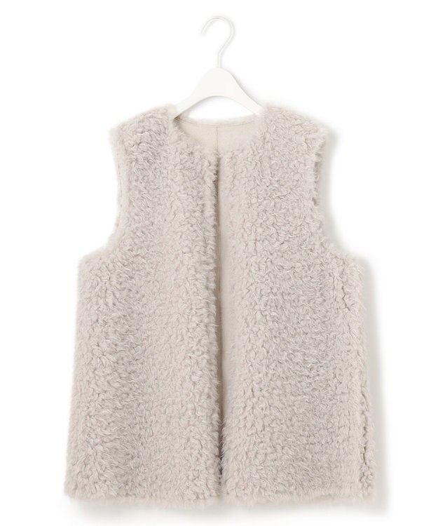 ICB 【リバーシブル着用可能】フェイクムートン ジレ トープ系