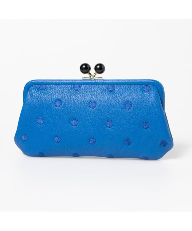 UNBILLION ペルケ perche / アクリル玉がま口長財布 ブルードット