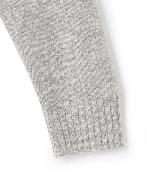 J.PRESS MEN 【Cash Lamb's Wool】ケーブルハーフジップ ニット ライトグレー系