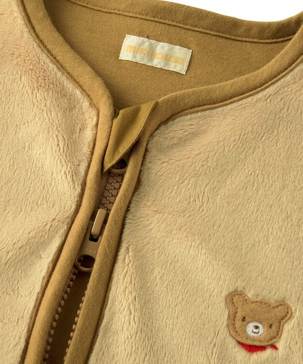 MIKI HOUSE HOT BISCUITS マイクロファー素材 スリーパー ギフトセット【BOX付き】 ベージュ