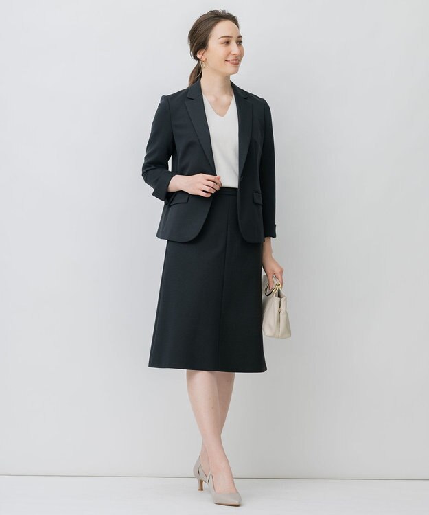 自由区 【Sサイズ有】360°FREEウォッシャブル テーラードジャケット ネイビー系