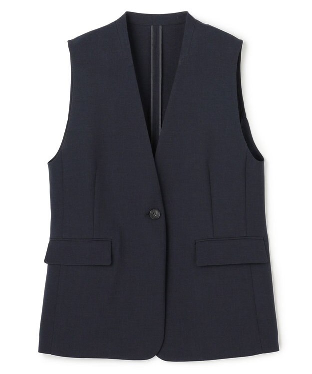 uncrave ウォッシャブルドライサップ ジレ ネイビー