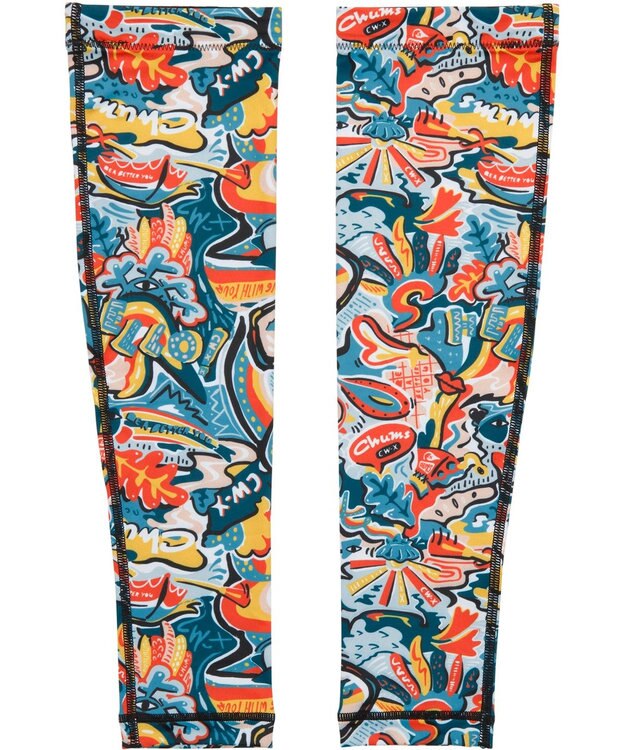 CW-X 【UNISEX】 CW-X 【CHUMS (チャムス)コラボ】 アームカバー 吸汗速乾・抗菌防臭(本体) UVカット率90％以上(本体) 滑り止めゴムつき(腕口) ユニセックス LNR620 /ワコール ターコイズ