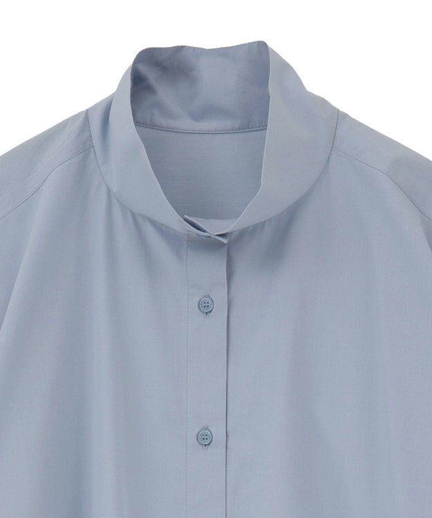 AMERICAN HOLIC イージーケアハイネックシャツ Sax