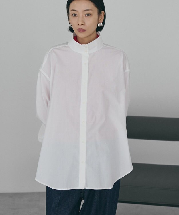 AMERICAN HOLIC イージーケアハイネックシャツ Off White