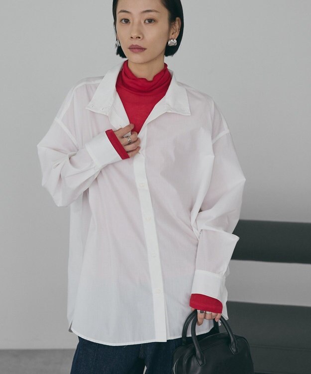 AMERICAN HOLIC イージーケアハイネックシャツ Off White