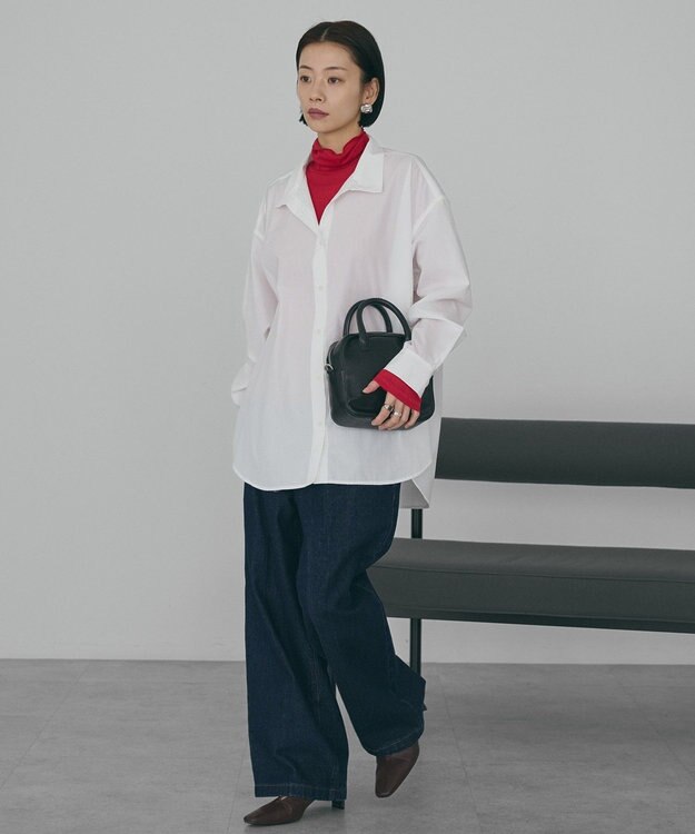 AMERICAN HOLIC イージーケアハイネックシャツ Off White