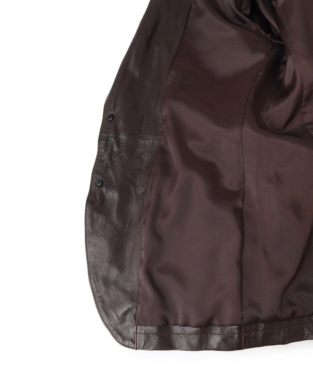JOSEPH HOMME 【洗い加工】シュリンクエアレザー 　ジャケット ダークブラウン系
