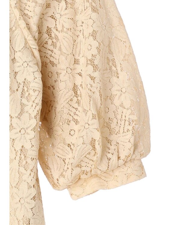 earth music&ecology フラワーレースブラウス Beige