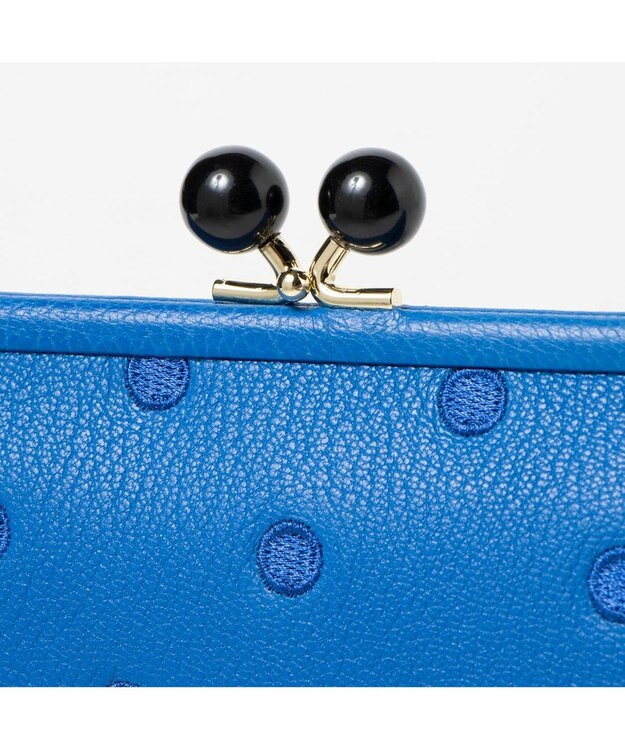 UNBILLION ペルケ perche / アクリル玉がま口長財布 ブルードット