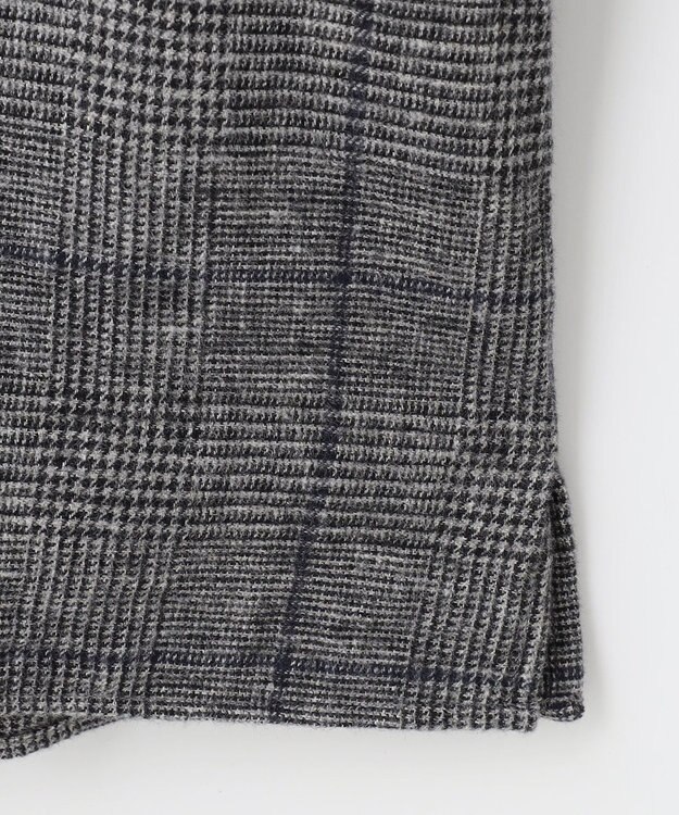 JOSEPH ABBOUD 【キングサイズ・柔らかな肌触り】 オーガニックラフィ グレンチェックシ ャツ ブラック系4