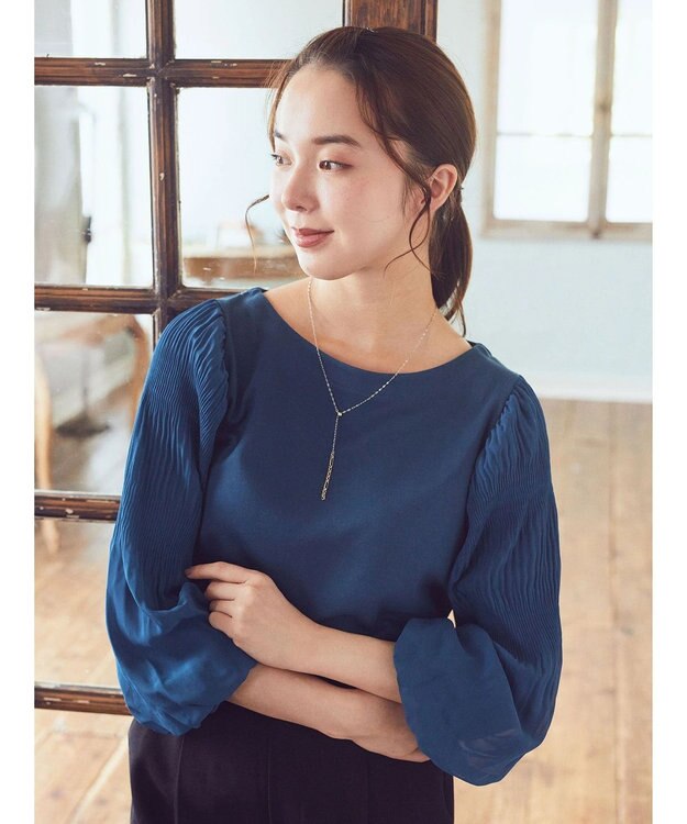 earth music&ecology マジョリカプリーツプルオーバー Dark Blue