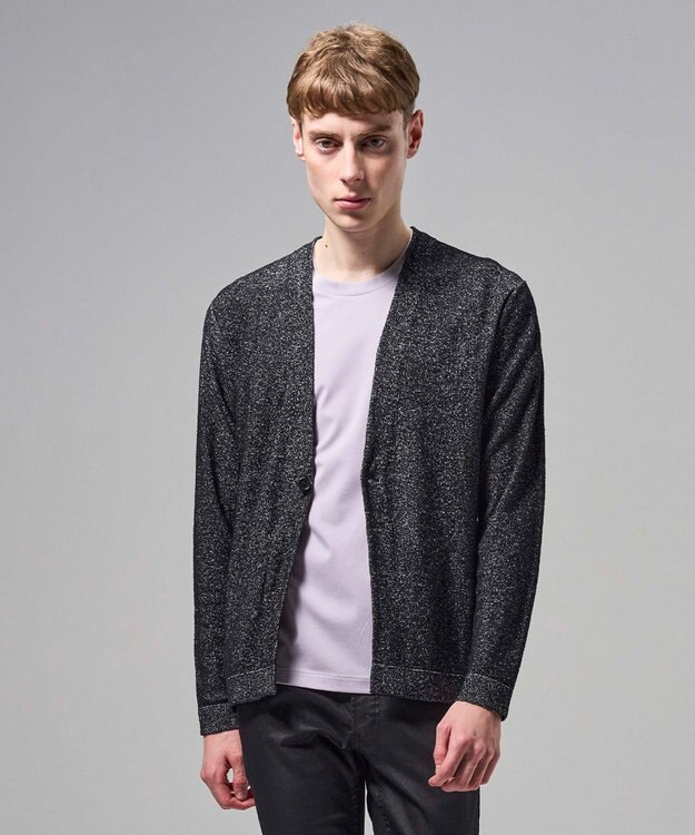 JOSEPH HOMME 【新素材】ドライペーパーブークレー   カーディガン ブラック系