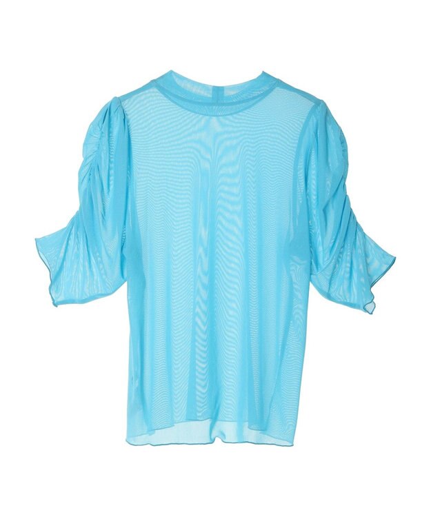 earth music&ecology ５分袖シアーインナー Blue