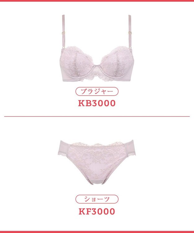 Wing 【ナチュラルアップブラ】 ふっくら自然なバストをメイク AA~Fカップ展開 KB3000 ウイング／ワコール ピンク