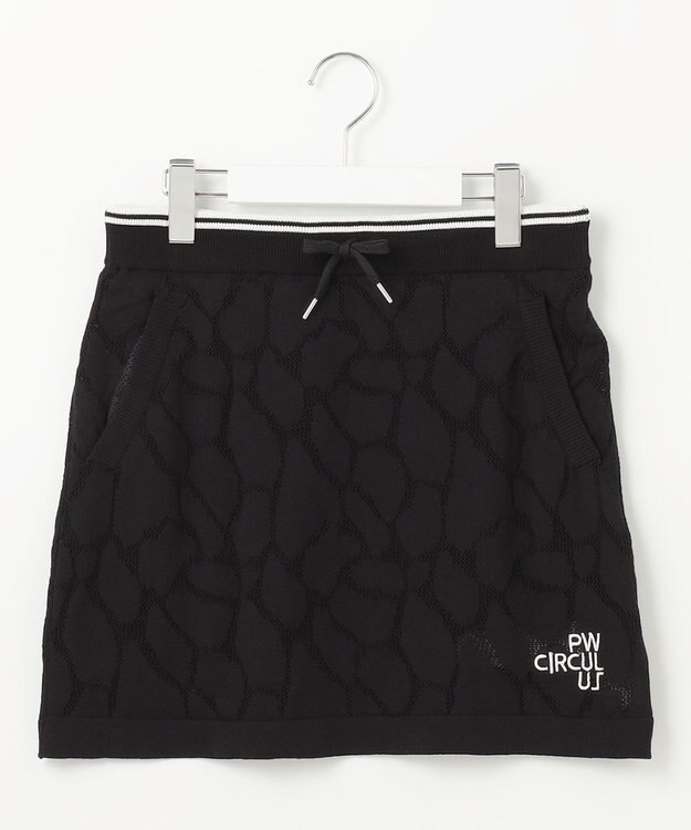 PW CIRCULUS 【WOMEN】ジラフメッシュ スカート ゴルフウェア レディース ブラック系