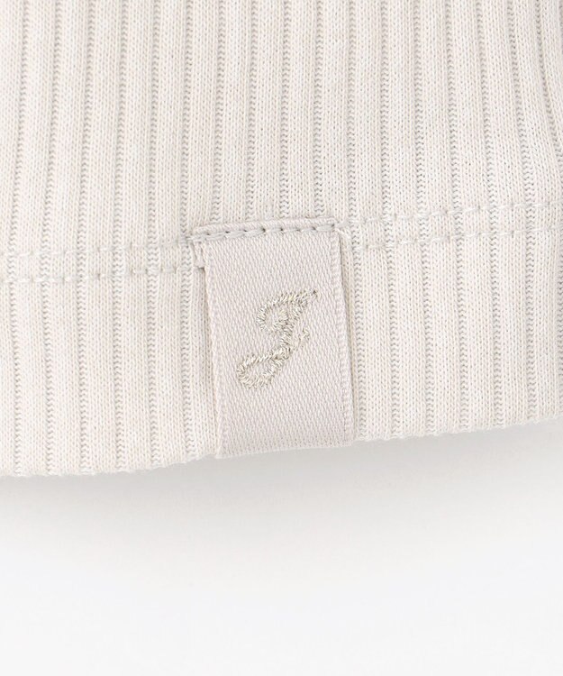J.PRESS LADIES 【洗える】リブ ノースリーブ カットソー グレージュ系