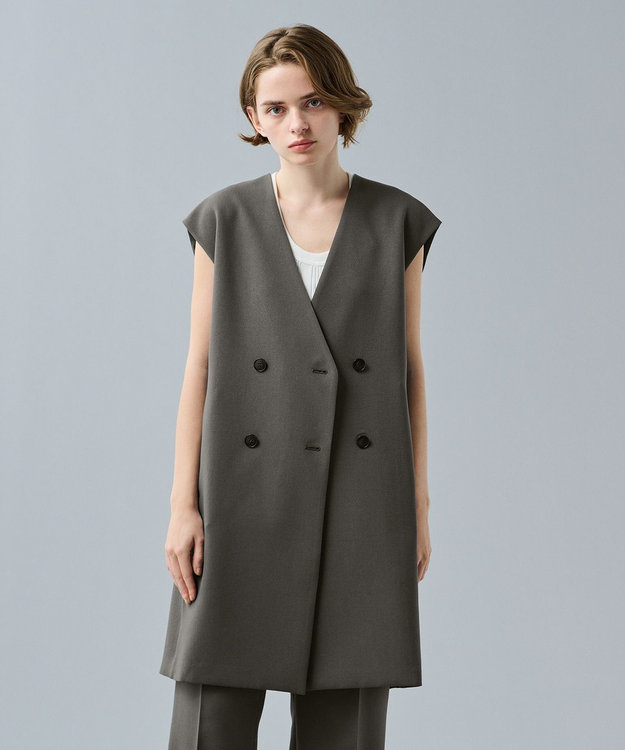 uncrave 【UVカット・接触冷感】ウォッシャブルドライサップ ジレ スレート