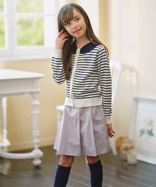 組曲 KIDS 【110-140㎝】ボックスタック キュロット ラベンダー系