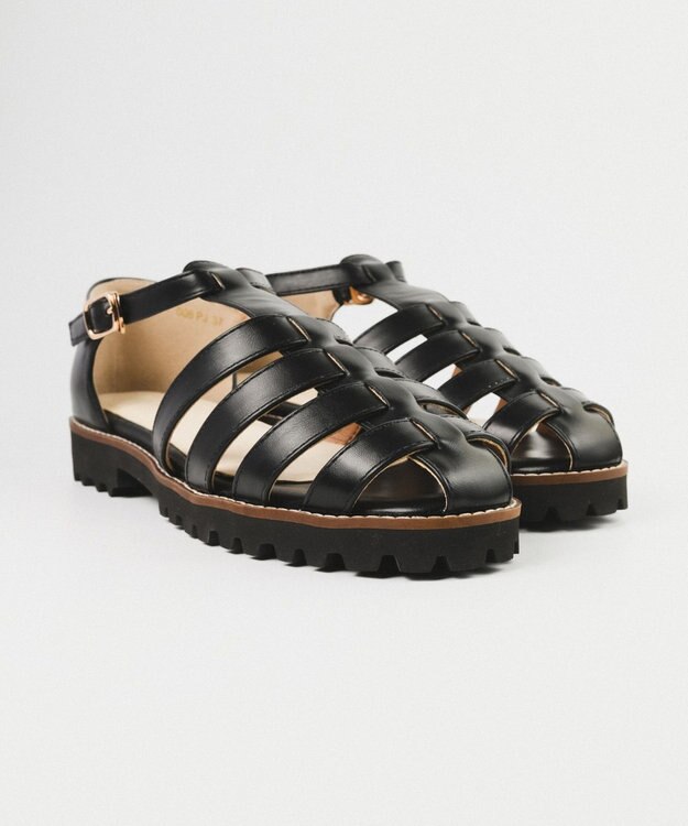 BONTRE 【PRECIEUX JOUET/プレシュウジュエ】軽量タンクソールグルカサンダル/006PJ ブラック