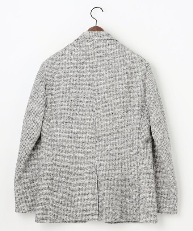 JOSEPH ABBOUD 【イタリア素材/軽量/ストレッチ】スライバー千鳥 ジャケット ライトグレー系3